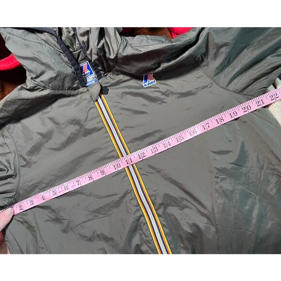 K-Way Packable Jacket Le Vrai 3.0 Claude LW Size M Green Gorpcore Travel Layer - Picture 5 of 15